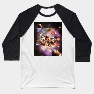 Funny Space Pasta Cat Baseball T-Shirt